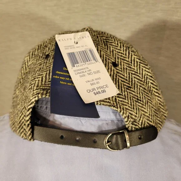 NWT Vintage Polo Tweed Baseball Cap - Picture 2 of 5